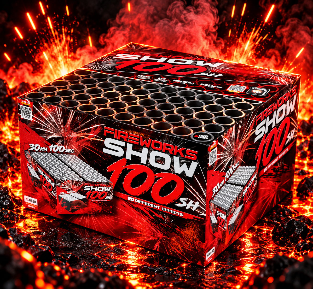 Fireworks show 100 shots